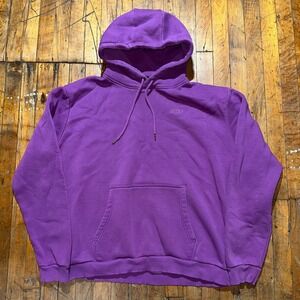 Snipes Hoodie Womens XL Purple Fleece Lined Kangaroo Pocket Long Sleeve Pullover